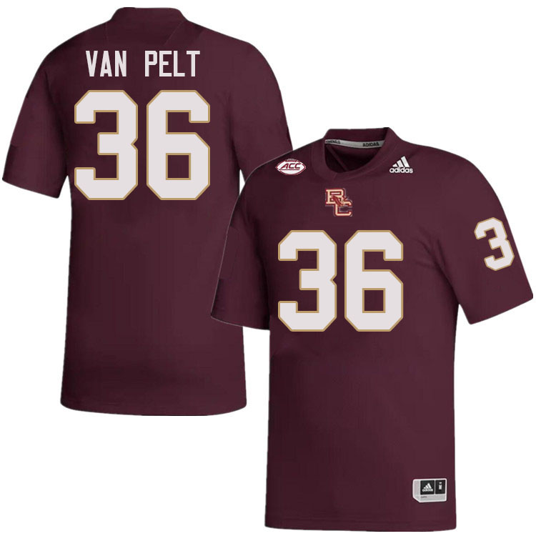 Boston College Eagles #36 Billy Van Pelt College Football Jerseys Stitched-Maroon